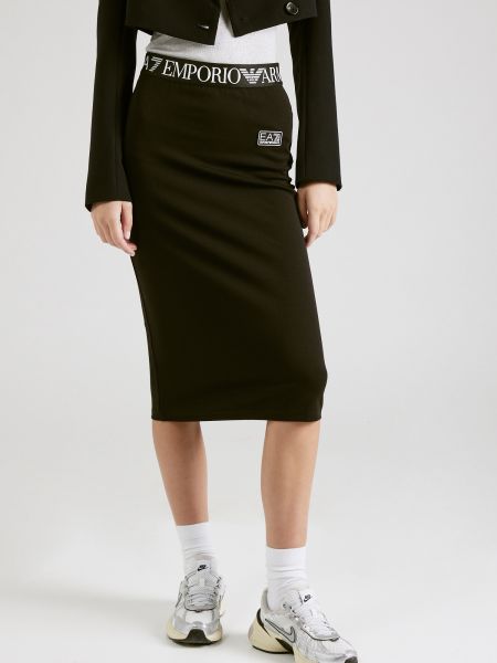 Slim fit priliehavá puzdrová sukňa Ea7 Emporio Armani čierna
