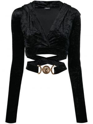 Кадифен топ Versace черно