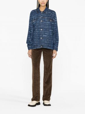 Jeansjacke mit print Marni blau