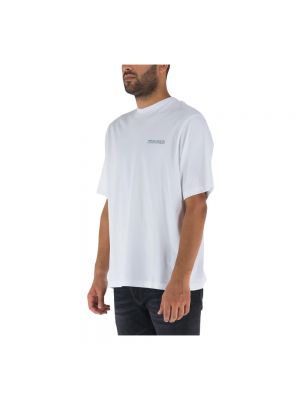 Camiseta de algodón con estampado Marcelo Burlon blanco
