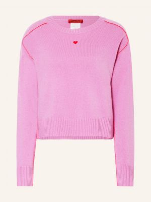 Sweter z kaszmiru oversize Max & Co różowy