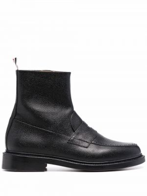 Leder ankle boots Thom Browne schwarz
