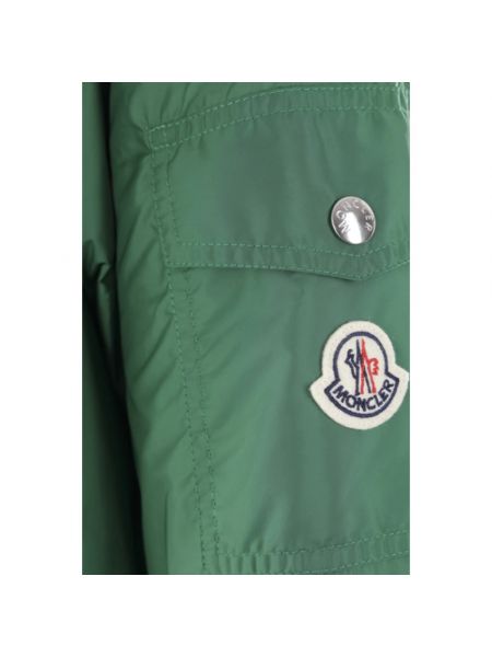 Abrigo de nailon con capucha Moncler verde