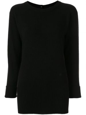 Jersey con botones de tela jersey Chanel Pre-owned negro