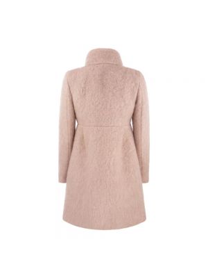 Abrigo de lana de alpaca de lana mohair Fay rosa