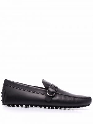 Pantofi loafer din piele cu cataramă Tod's negru