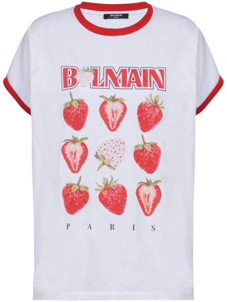 T-shirt Balmain hvid