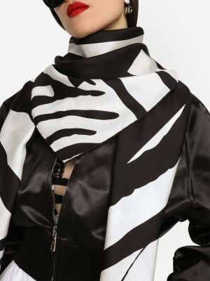 Seiden schal mit print mit zebra-muster Dolce & Gabbana