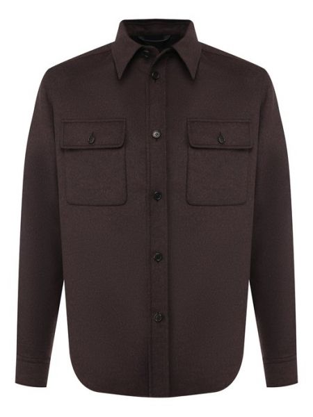 Кашемировая шерстяная куртка Brioni коричневая