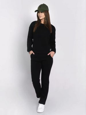Zateplené voľné teplákové nohavice Fasardi čierna