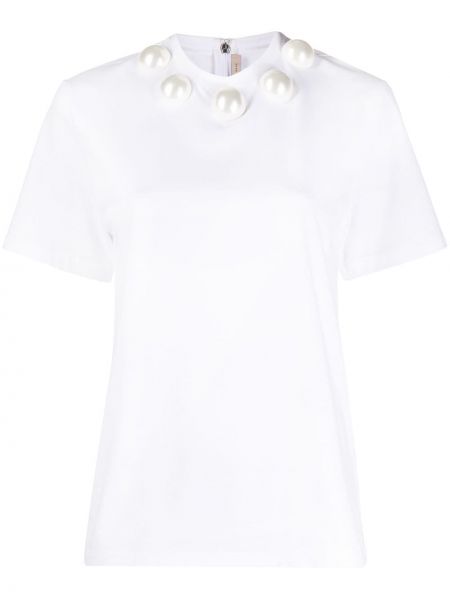 Camiseta con apliques Christopher Kane blanco