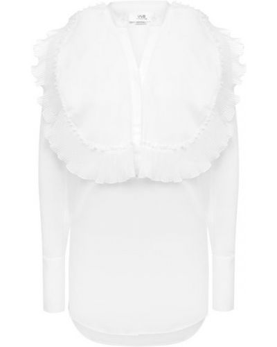 Хлопковая блузка Victoria, Victoria Beckham, белая