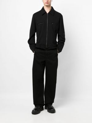 Vlněná košile na zip Yohji Yamamoto černá