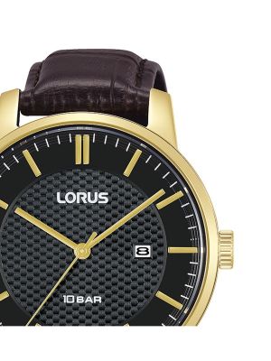 Кожаные часы Lorus коричневые