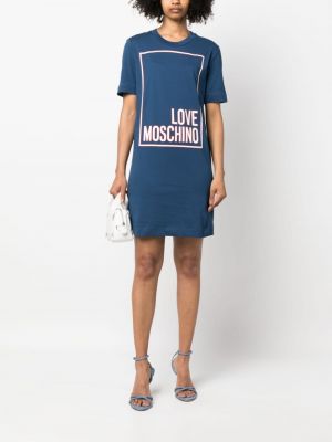 Sukienka mini z nadrukiem Love Moschino