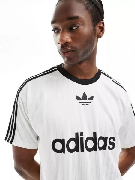 Футбольное поло Adidas Originals белое