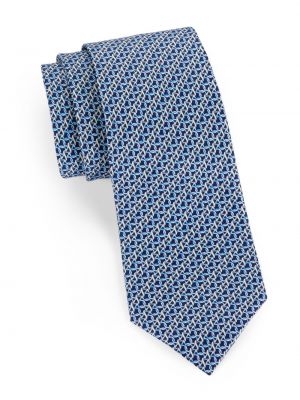 Шелковый галстук Ferragamo синий