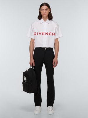 Mohérové vlněné kalhoty Givenchy černé