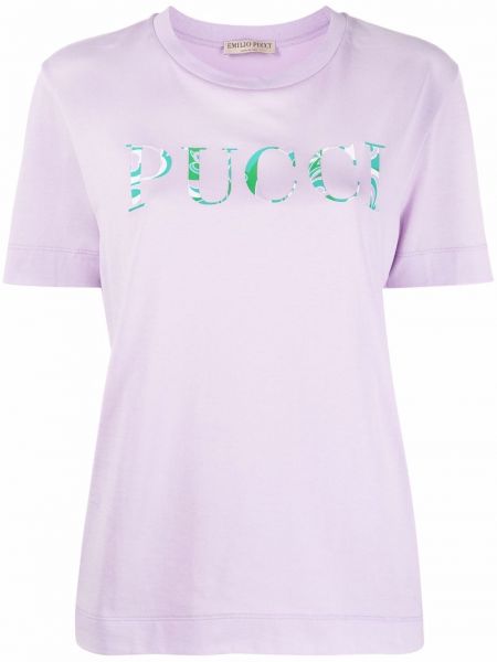 Camiseta con estampado Emilio Pucci violeta