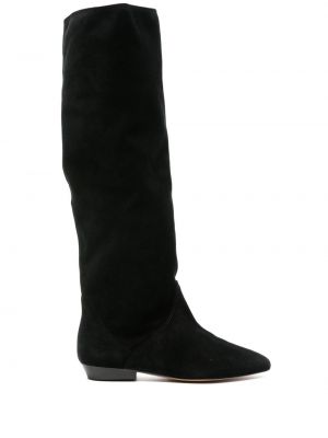 Semišové kotníkové boty Isabel Marant černé