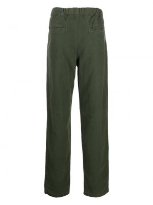 Pantalon droit en coton plissé Aspesi vert