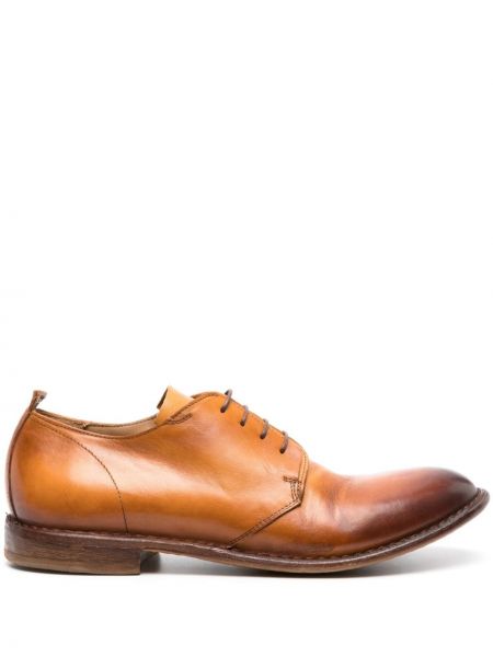 Csipkés bőr fűzős derby cipő Moma barna