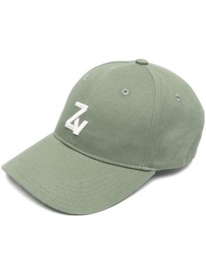 Haftowana czapka z daszkiem Zadig&voltaire zielona