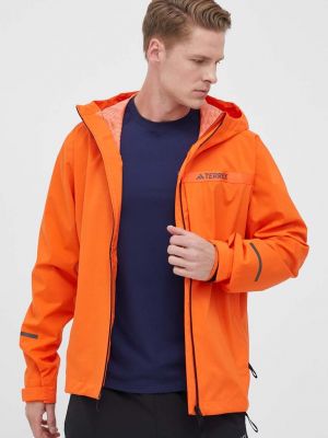 Nepromokavá bunda Adidas Terrex oranžová