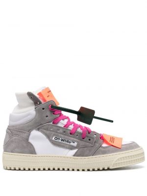 Blixtlås snörning sneakers Off-white vit