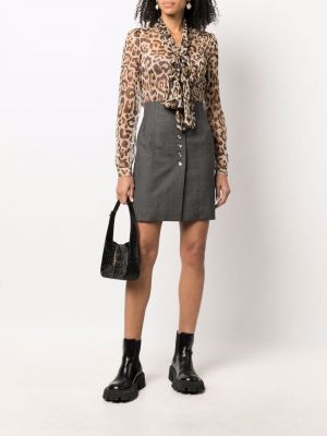 Seiden bluse mit print mit leopardenmuster Christian Dior
