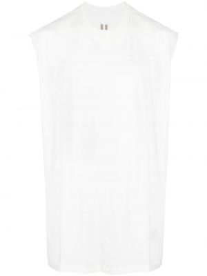 Βαμβακερό αμάνικο πουκάμισο Rick Owens Drkshdw λευκό