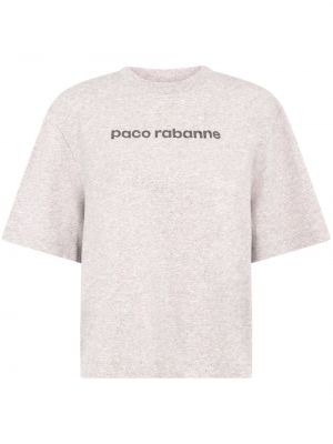 T-shirt à imprimé Rabanne gris