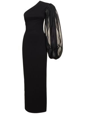 Μάξι φόρεμα από κρεπ Solace London μαύρο