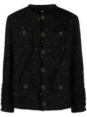 Μπουφάν με κουμπιά tweed Gcds μαύρο
