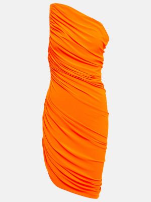 Jersey obleka Norma Kamali oranžna