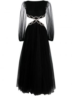 Černé křišťálové večerní šaty Valentino