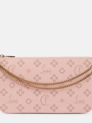 Кожени чанта тип „портмоне“ Christian Louboutin розово