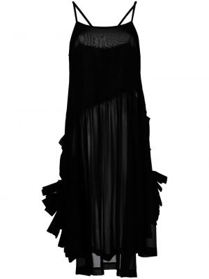 Prozorna koktejl obleka Comme Des Garçons črna
