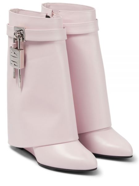 Bőr bakancs Givenchy rózsaszín