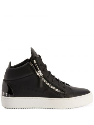 Deri sneaker Giuseppe Zanotti siyah