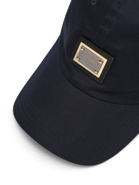 Medvilninis kepurė su snapeliu Dolce & Gabbana mėlyna