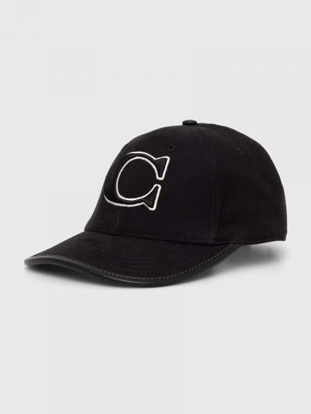Pamučna kapa Coach crna