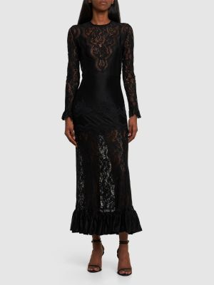Μάξι φόρεμα Paco Rabanne μαύρο