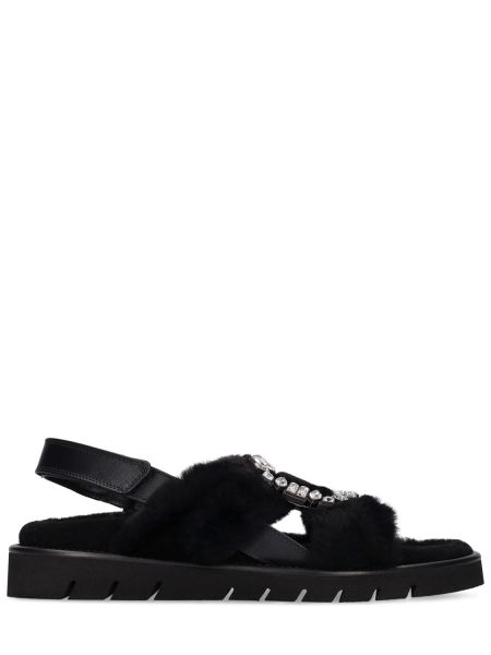 Pels sandaler Roger Vivier svart