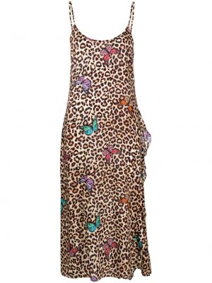 Šaty s potlačou s leopardím vzorom Blugirl hnedá