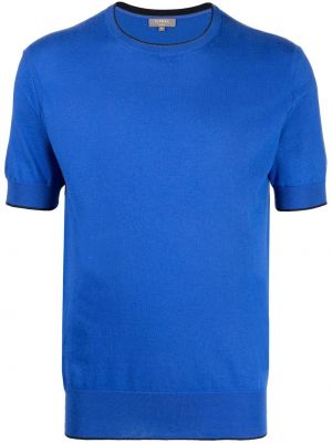 Тениска с кръгло деколте N.peal синьо