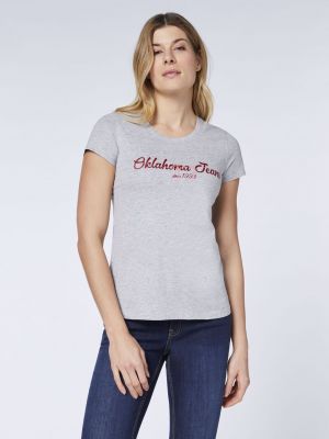 Джинсовая рубашка Oklahoma Jeans серая