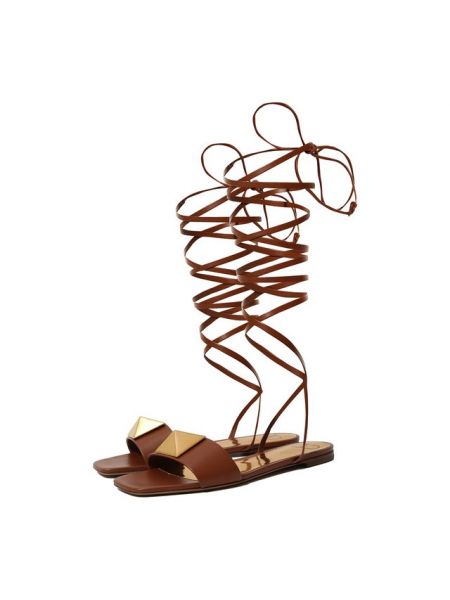 Кожаные сандалии Valentino коричневые