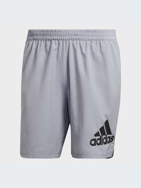 Серые спортивные шорты Adidas