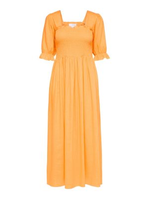 Košeľové šaty Selected Femme oranžová